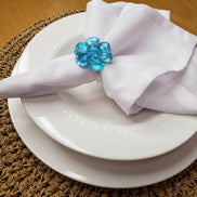 Maison Charlô | Conjunto de 4 Anéis de Guardanapo Delicados com Flores | Casamento, Ação de Graças, Natal, Ano Novo, Casamento, Banquete, Aniversário