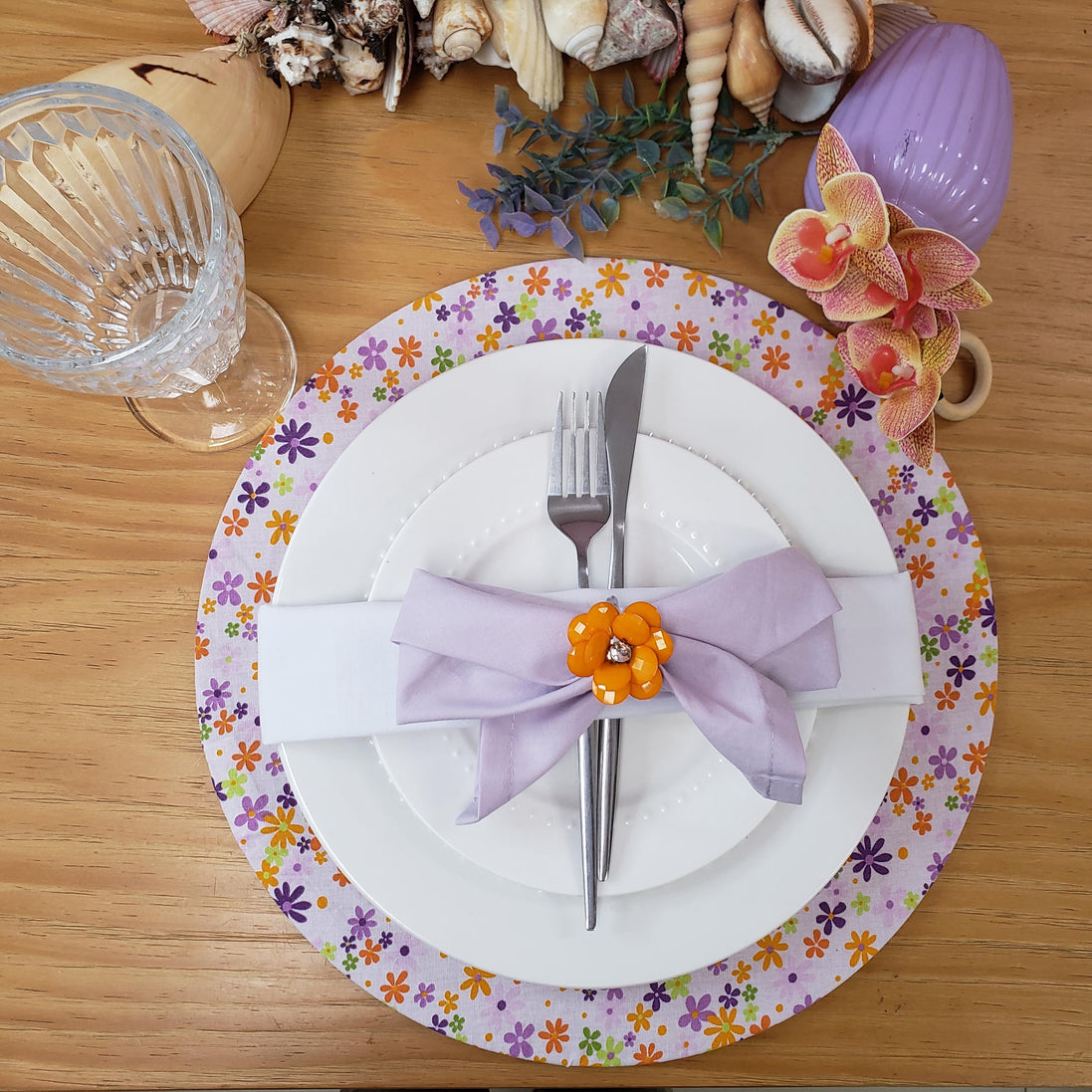 Maison Charlô | Conjunto de 4 Anéis de Guardanapo Delicados com Flores | Casamento, Ação de Graças, Natal, Ano Novo, Casamento, Banquete, Aniversário