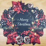 Maison Charlô - Set of 4 Waterproof Garland Placemats Christmas - Black