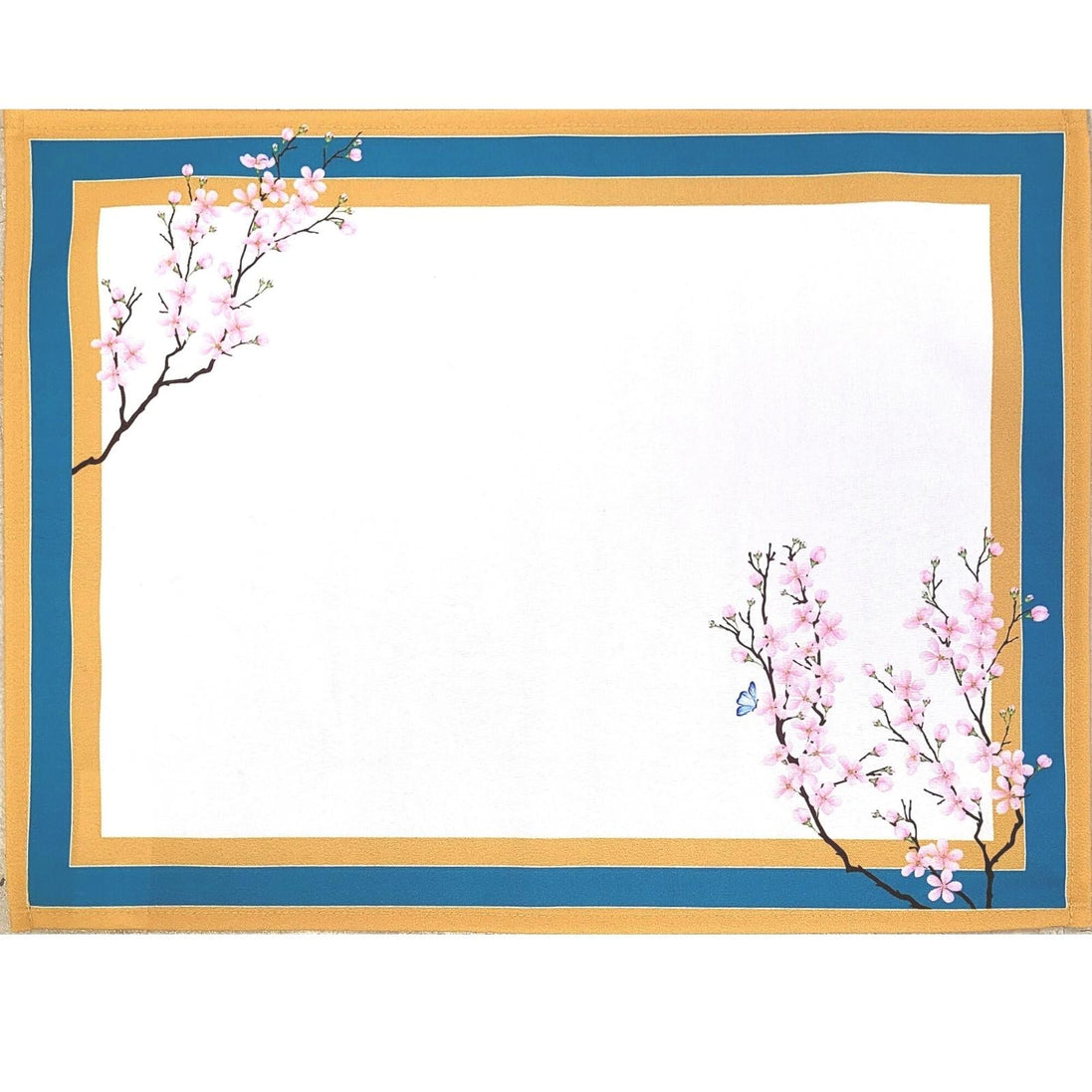 Conjunto de 4 Jogos Americanos Retangulares Impermeáveis Ring Oriental Cherry 43x33cm