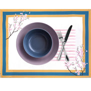 Conjunto de 4 Jogos Americanos Retangulares Impermeáveis Ring Oriental Cherry 43x33cm