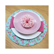 Jogo de 4 Capas para Sousplats Redondos Charlo, 35,5 cm de Diâmetro, Floral Romance