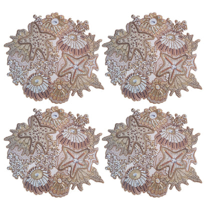 Charlo's Set 4 Premium Placemats Waterproof Sea Corals