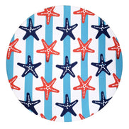Conjunto de 4 Capas de Sousplat Redondas Estrela do Mar Azul 14 pol. de Diâmetro