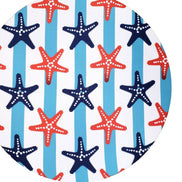 Conjunto de 4 Capas de Sousplat Redondas Estrela do Mar Azul 14 pol. de Diâmetro