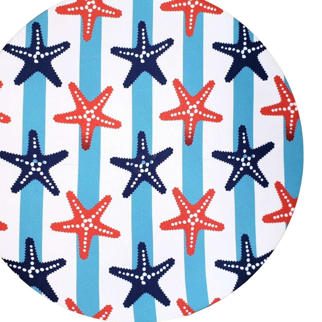 Conjunto de 4 Capas de Sousplat Redondas Estrela do Mar Azul 14 pol. de Diâmetro