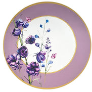 Conjunto com 4 Capas de Sousplat Redondo Aro Lilás Oriental 14 pol. Diâmetro