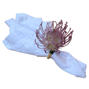 Set of 4 Lilac Rustic Savanna Flower Napkin Rings
