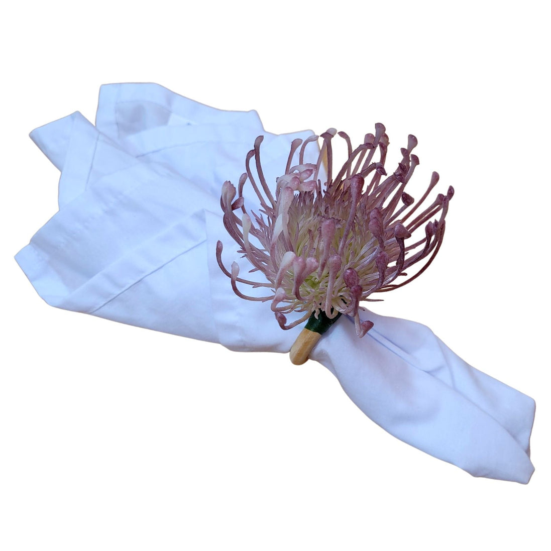 Set of 4 Lilac Rustic Savanna Flower Napkin Rings