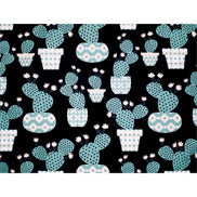 Conjunto Charlo com 4 Jogos Americanos Retangulares Impermeáveis Cacto Divertido 43x33cm
