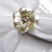 Maison Charlô | Conjunto de 4 Anéis de Guardanapo Delicados com Flores | Casamento, Ação de Graças, Natal, Ano Novo, Casamento, Banquete, Aniversário