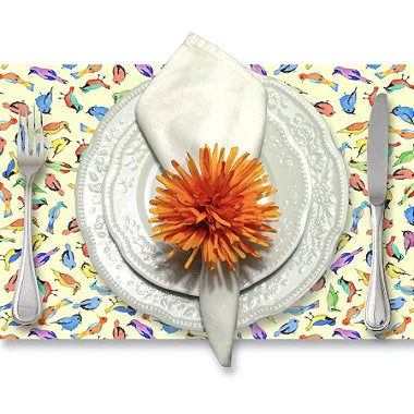 Conjunto de 4 anéis de guardanapo com flor de dente-de-leão laranja